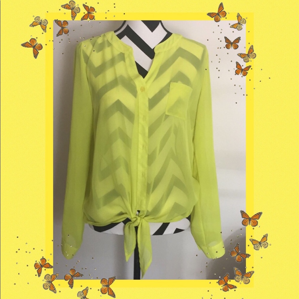 Yellow Sheer LeI Shirt